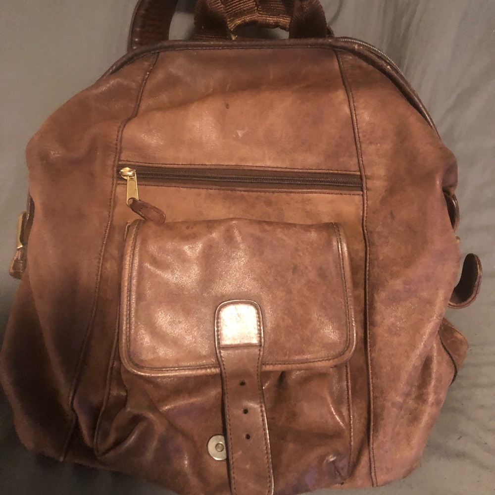 Vintage Leather coach book bag